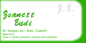 zsanett budi business card